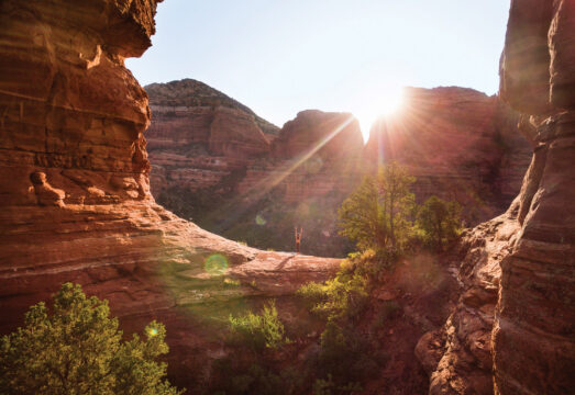 sunrise over red rocks in Sedona