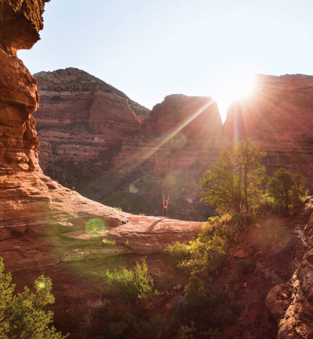 sunrise over red rocks in Sedona