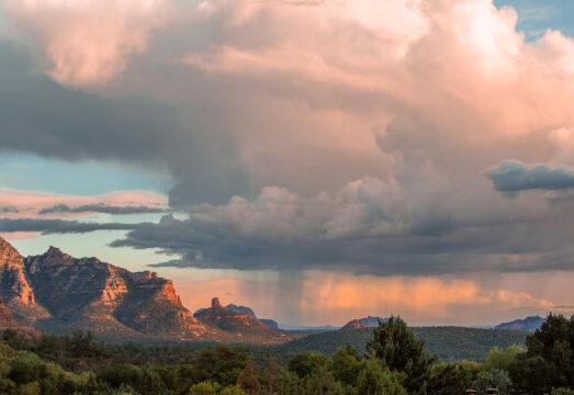 summer monsoon storm clouds in Sedona