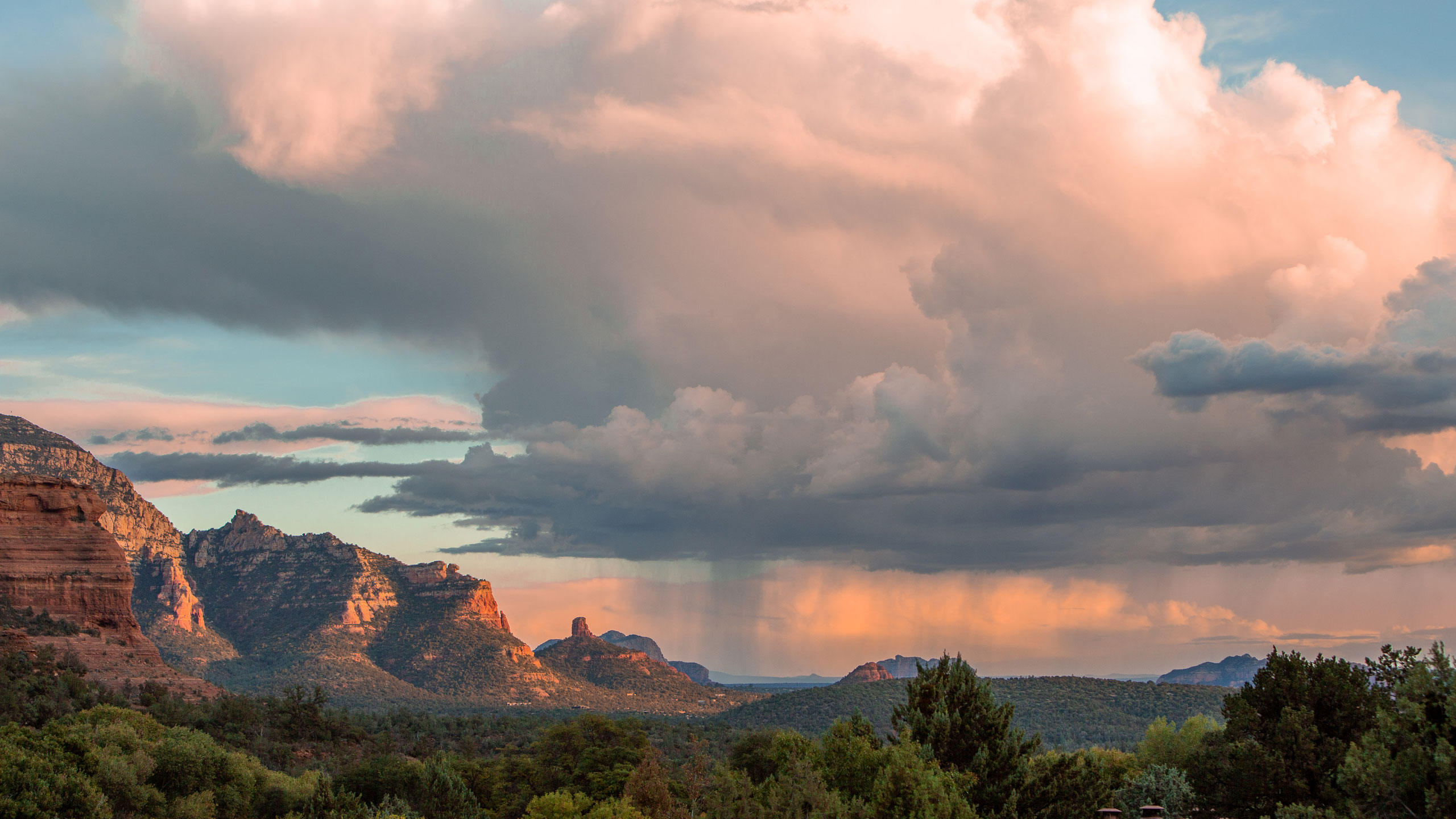 summer monsoon storm clouds in Sedona