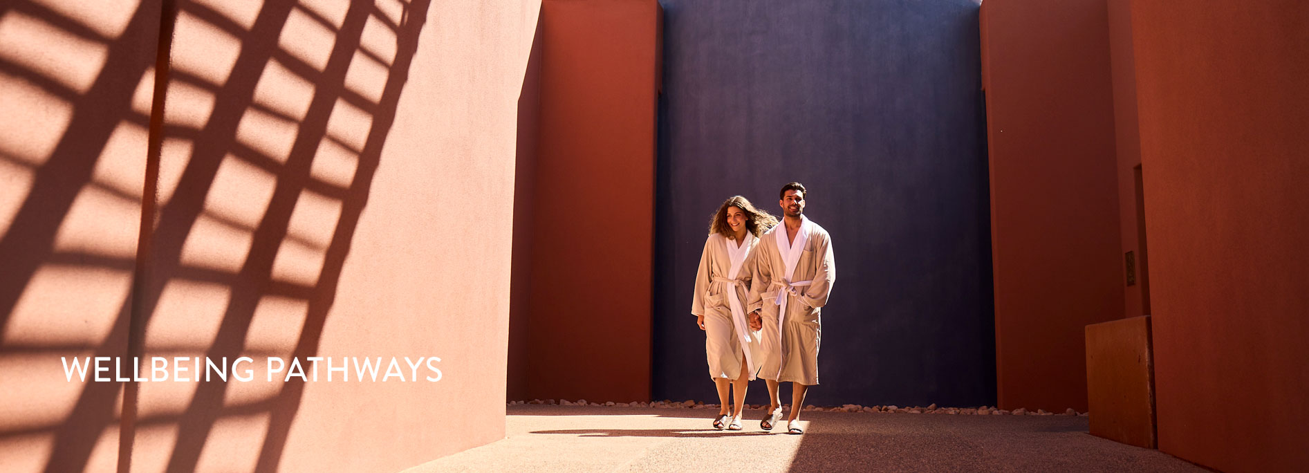 two guests in robes