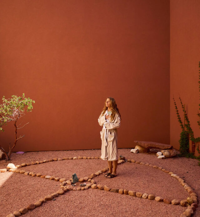 woman in meditation circle