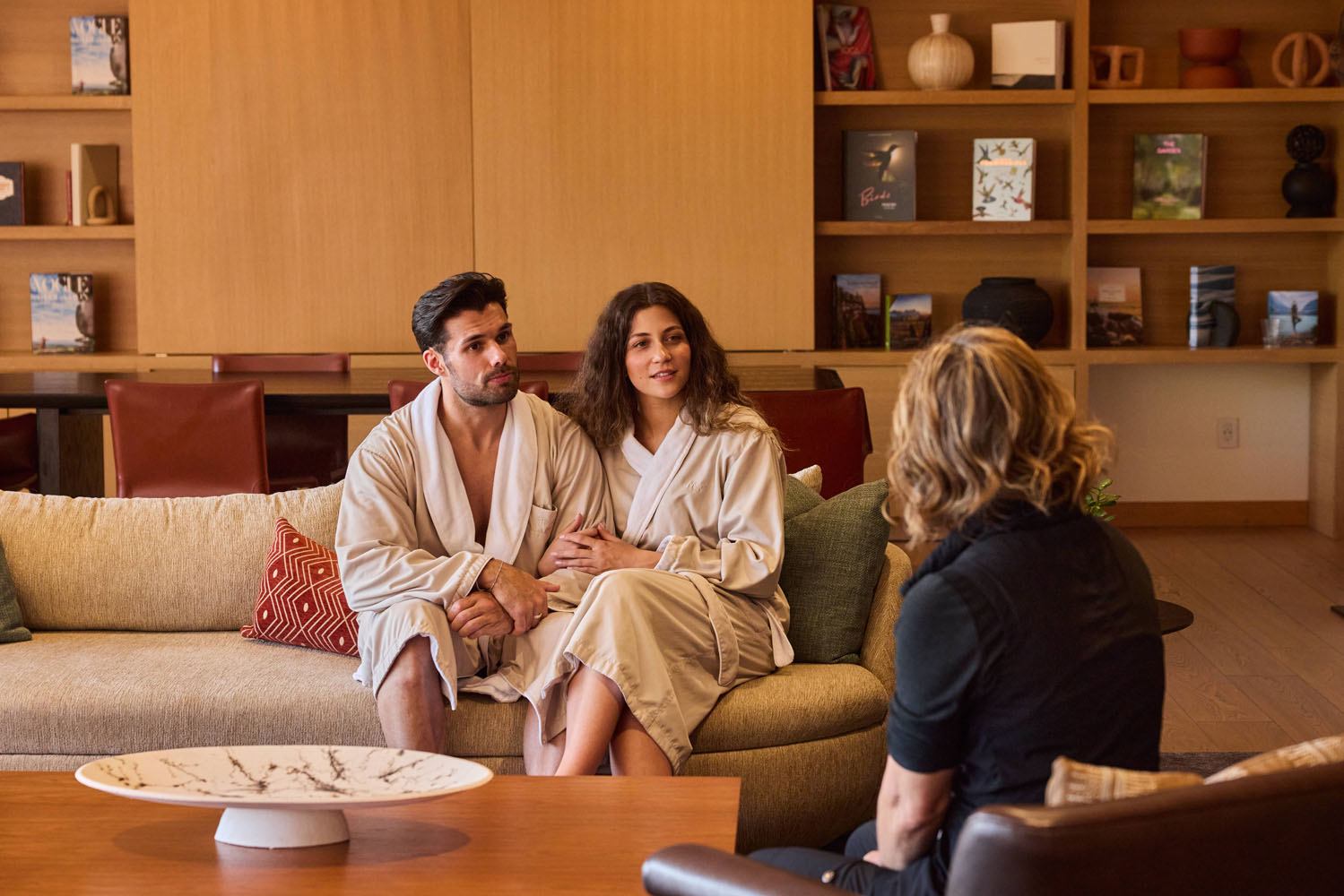 couple talking with practitioner