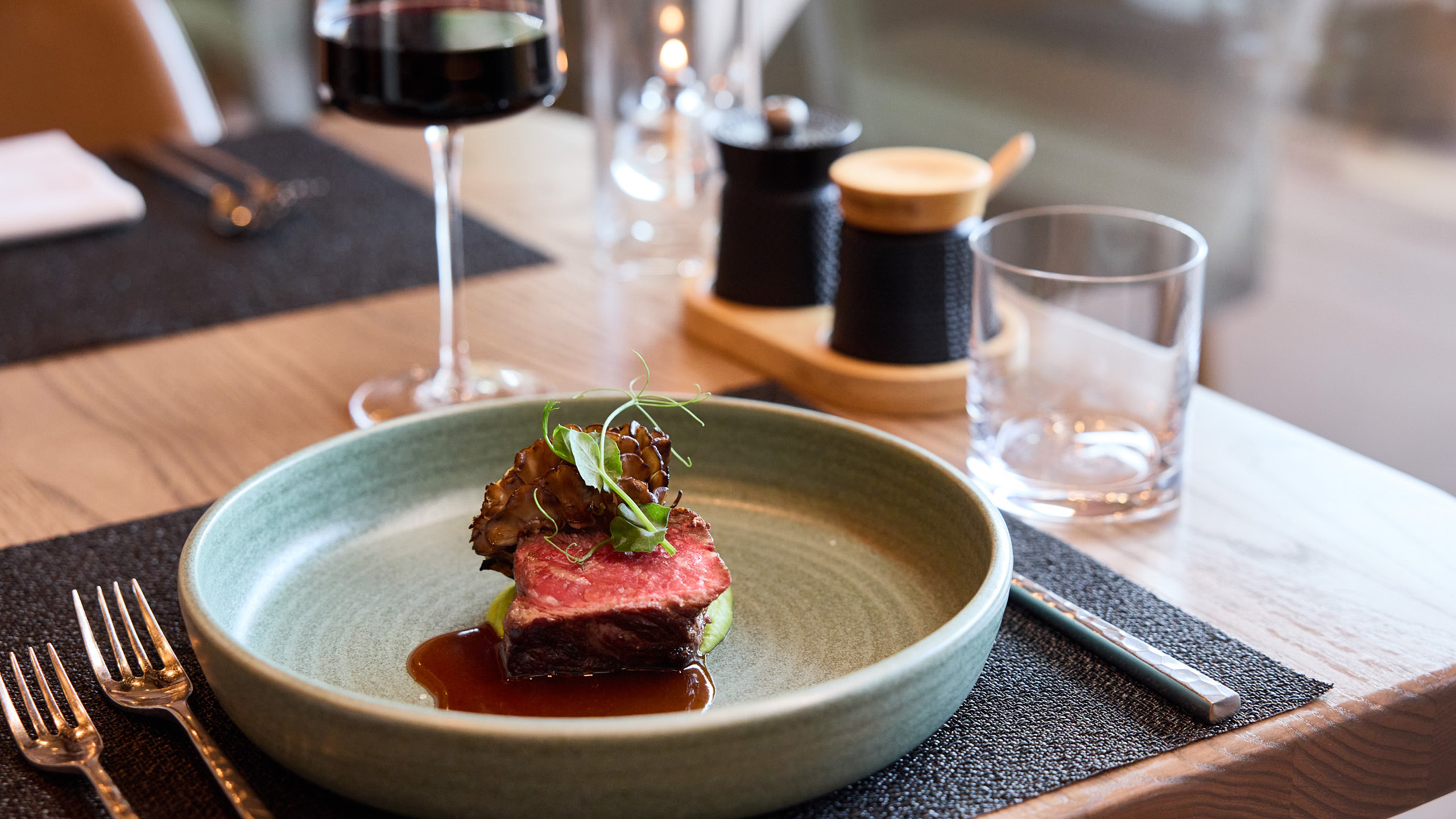 plated dinner at Mii amo